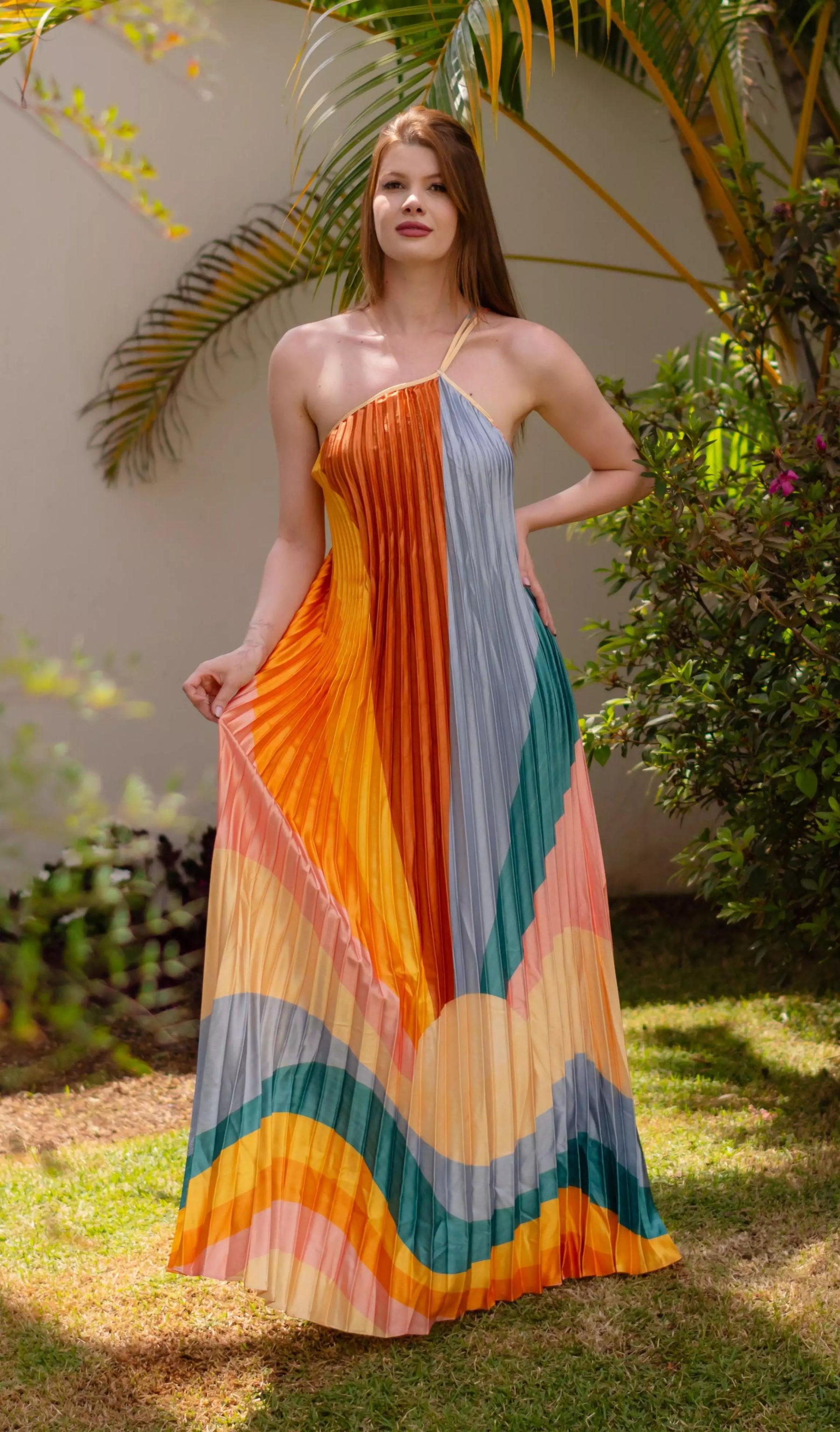 Vestido Plissado Sol de Verão