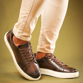 TÊNIS MASCULINO TERAPÊUTICO COURO HUGO