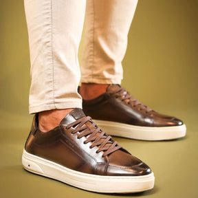 TÊNIS MASCULINO TERAPÊUTICO COURO HUGO