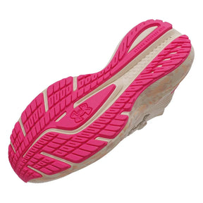 LANÇAMENTO - Tênis de Corrida Under Armour Quicker 2 - Bege / Dourado / Rosa - Feminino