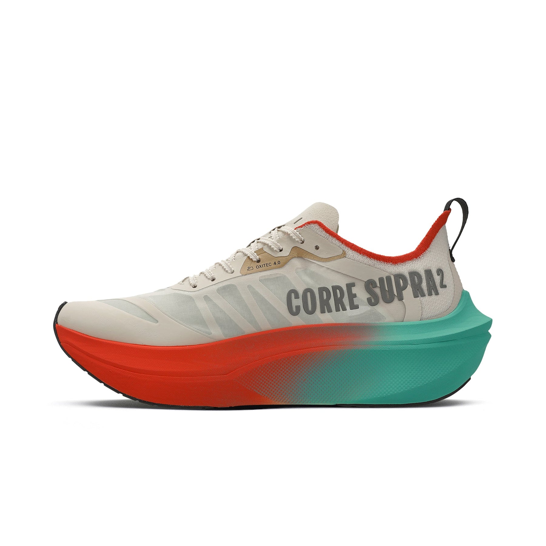 LANÇAMENTO - Tênis de Corrida Olympikus Corre Supra 2 - Marfim / Vermelho / Azul - Unissex