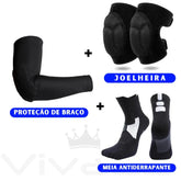 Kit Completo para Vôlei: Manguito + Meia + Joelheira