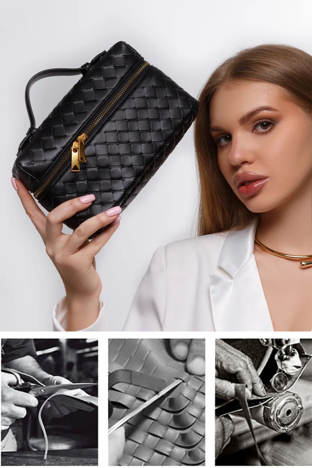 Bolsa Pequena Trançada Manila