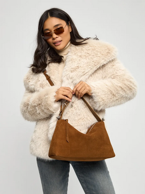 Bolsa de Ombro em Couro Nobuck Austin