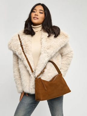 Bolsa de Ombro em Couro Nobuck Austin