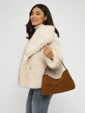 Bolsa de Ombro em Couro Nobuck Austin