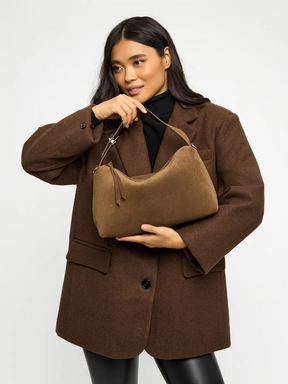 Bolsa de Ombro em Couro Nobuck Austin