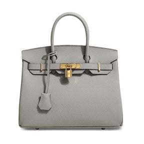 Bolsa Classic Média Couro Legítimo Barcelona Ferragem Dourada