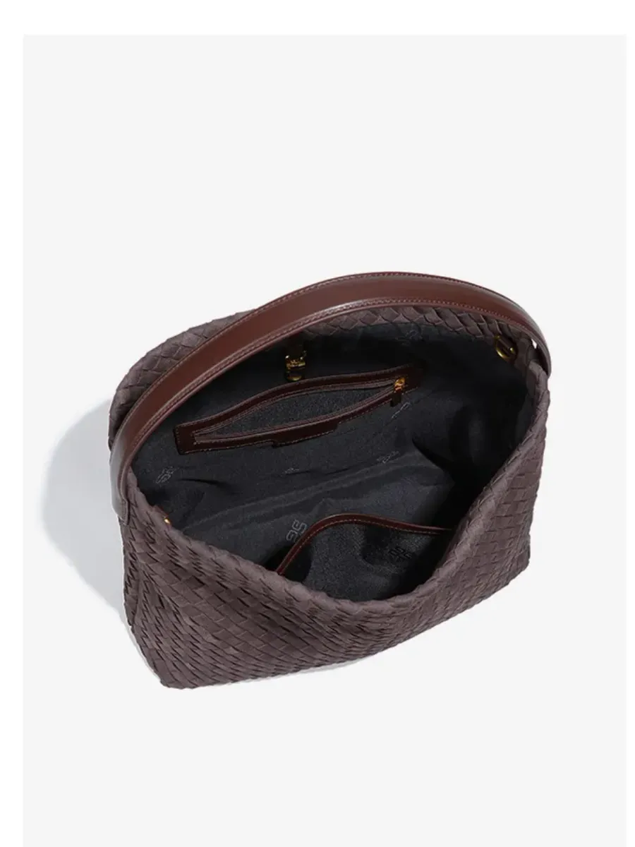 Bolsa Grande Trançada Suede Evelyn