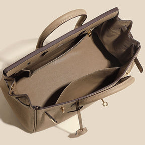 Bolsa Classic Média Couro Legítimo Barcelona Ferragem Dourada