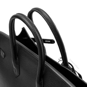 Bolsa Classic Média Couro Legítimo Barcelona Ferragem Prata