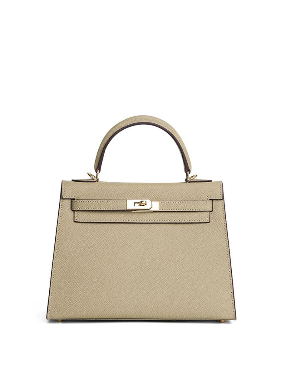 Bolsa Classic Média Couro Legítimo Madri Ferragem Dourada