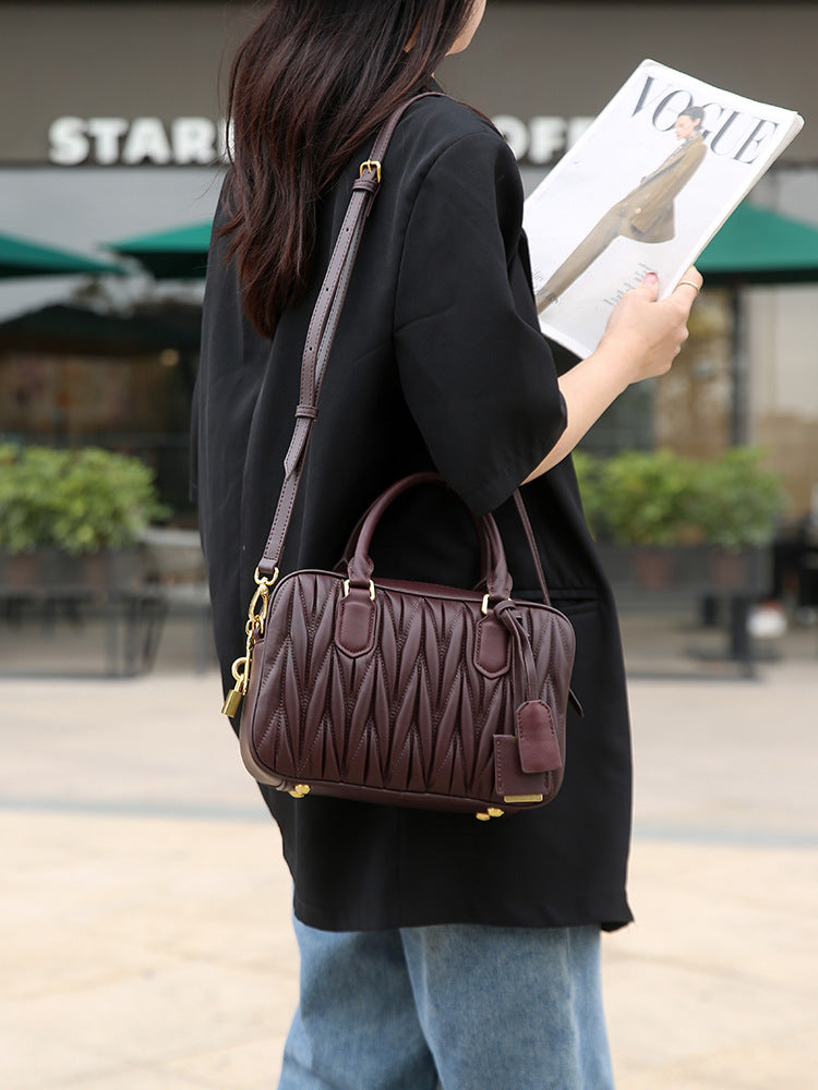 Bolsa Pequena Couro Legítimo Matelassê Milly