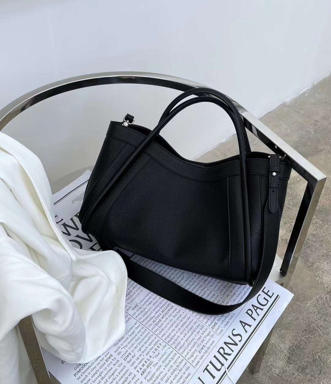 Bolsa Tote Grande Couro Legítimo Rouen