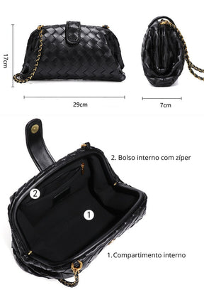 Bolsa Pequena Trançada Claire