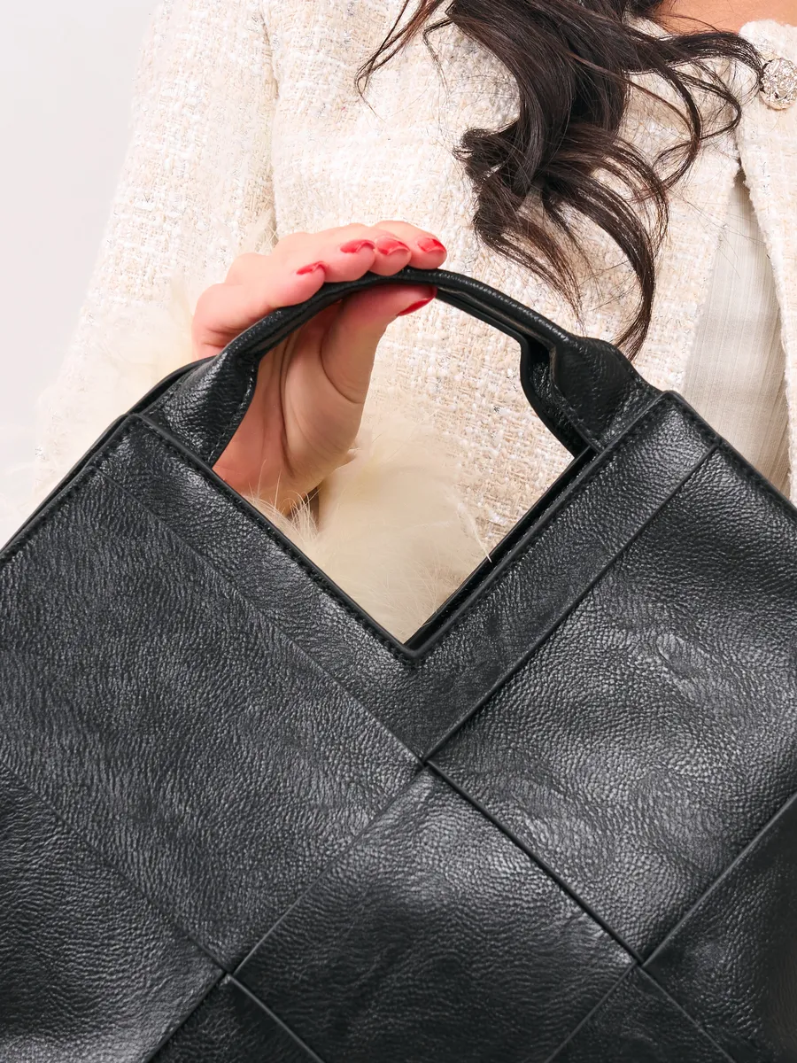 Bolsa Trançada Couro Legítimo Jacarta