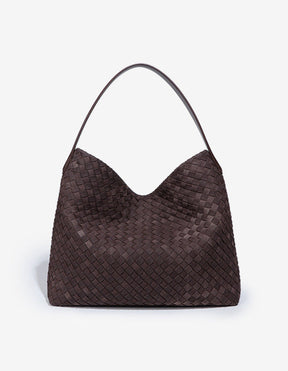 Bolsa Grande Trançada Suede Evelyn