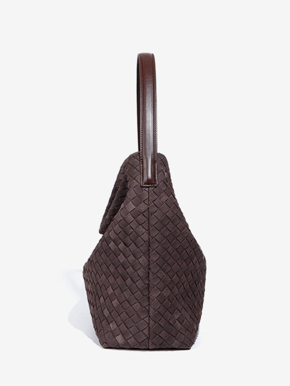 Bolsa Grande Trançada Suede Evelyn