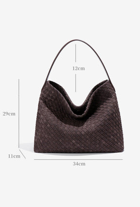 Bolsa Grande Trançada Suede Evelyn