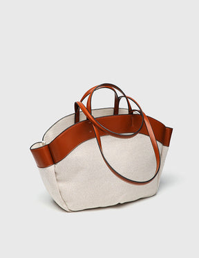 Bolsa Tote Grande Canvas Bicolor Luna