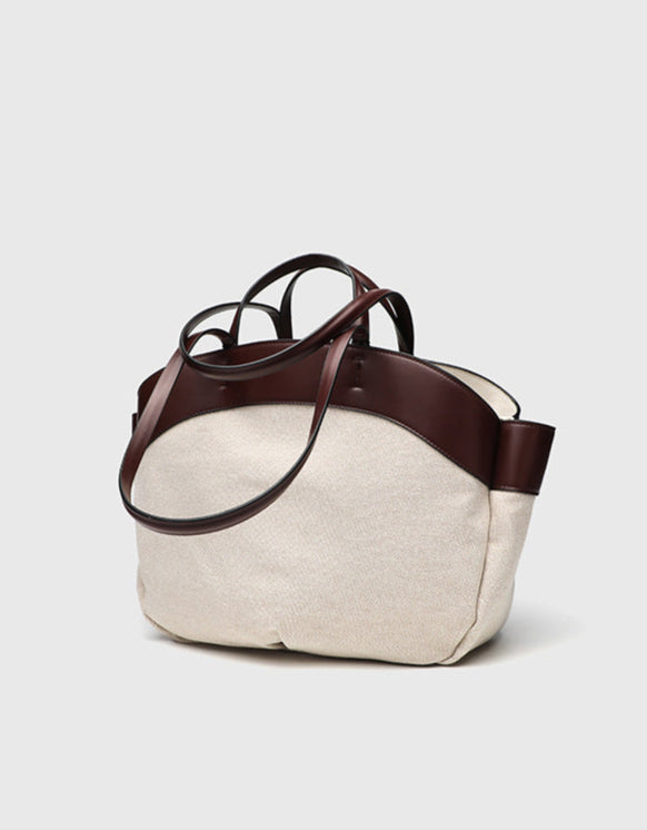 Bolsa Tote Grande Canvas Bicolor Luna