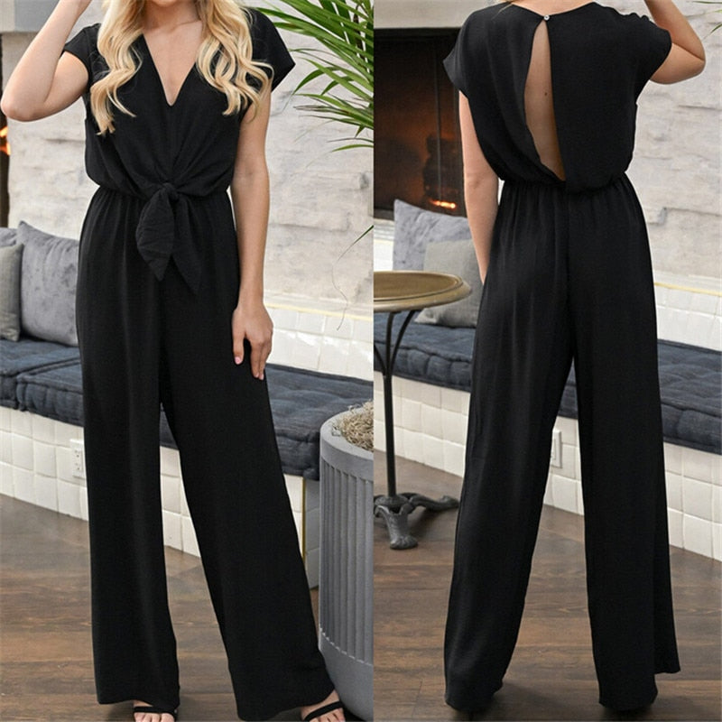 Macacão Feminino de Manga Curta