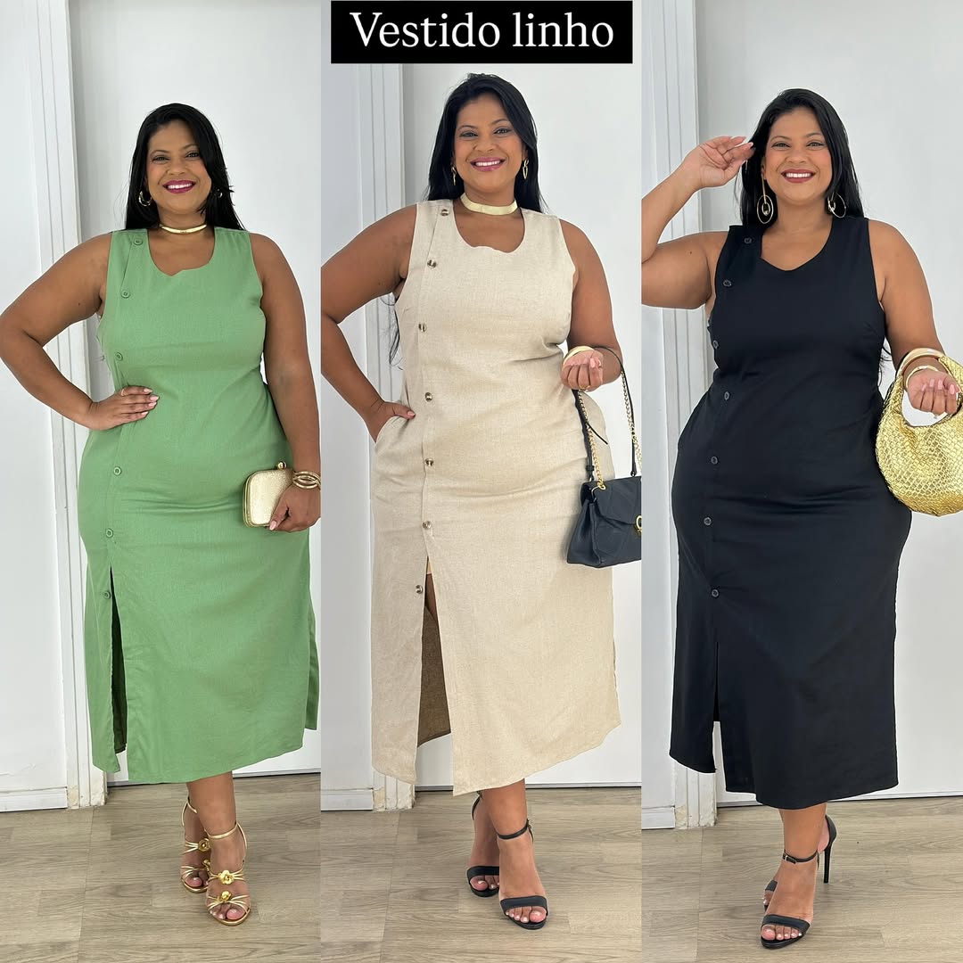Vestido Linho — Oferta de Natal
