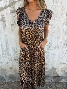 Macacão Longo Com Decote Em V