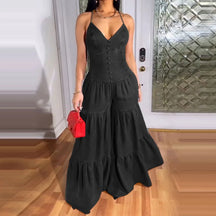 Macacão Jeans Decote em V