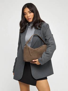 Bolsa de Ombro em Couro Nobuck Austin