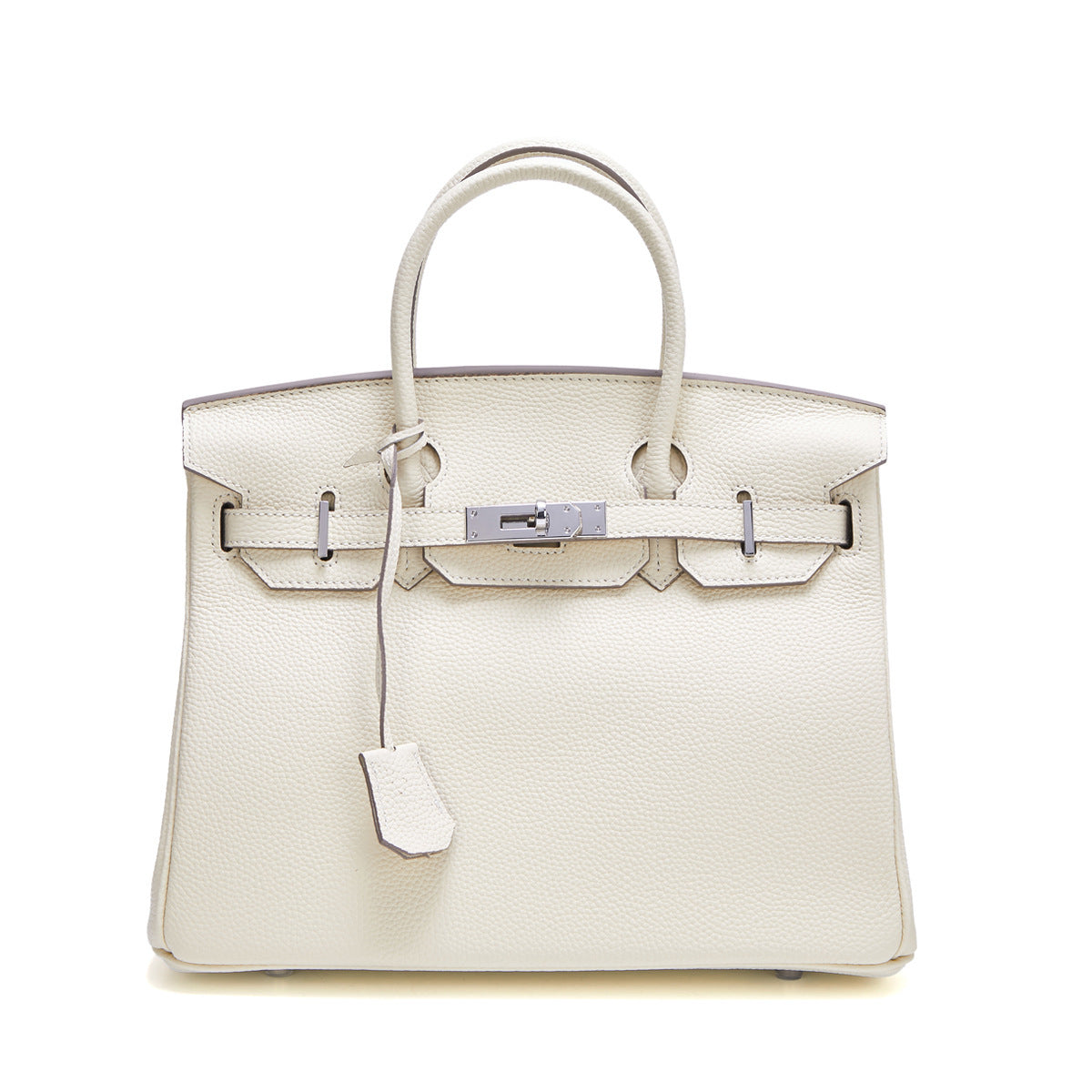 Bolsa Classic Média Couro Legítimo Barcelona Ferragem Prata