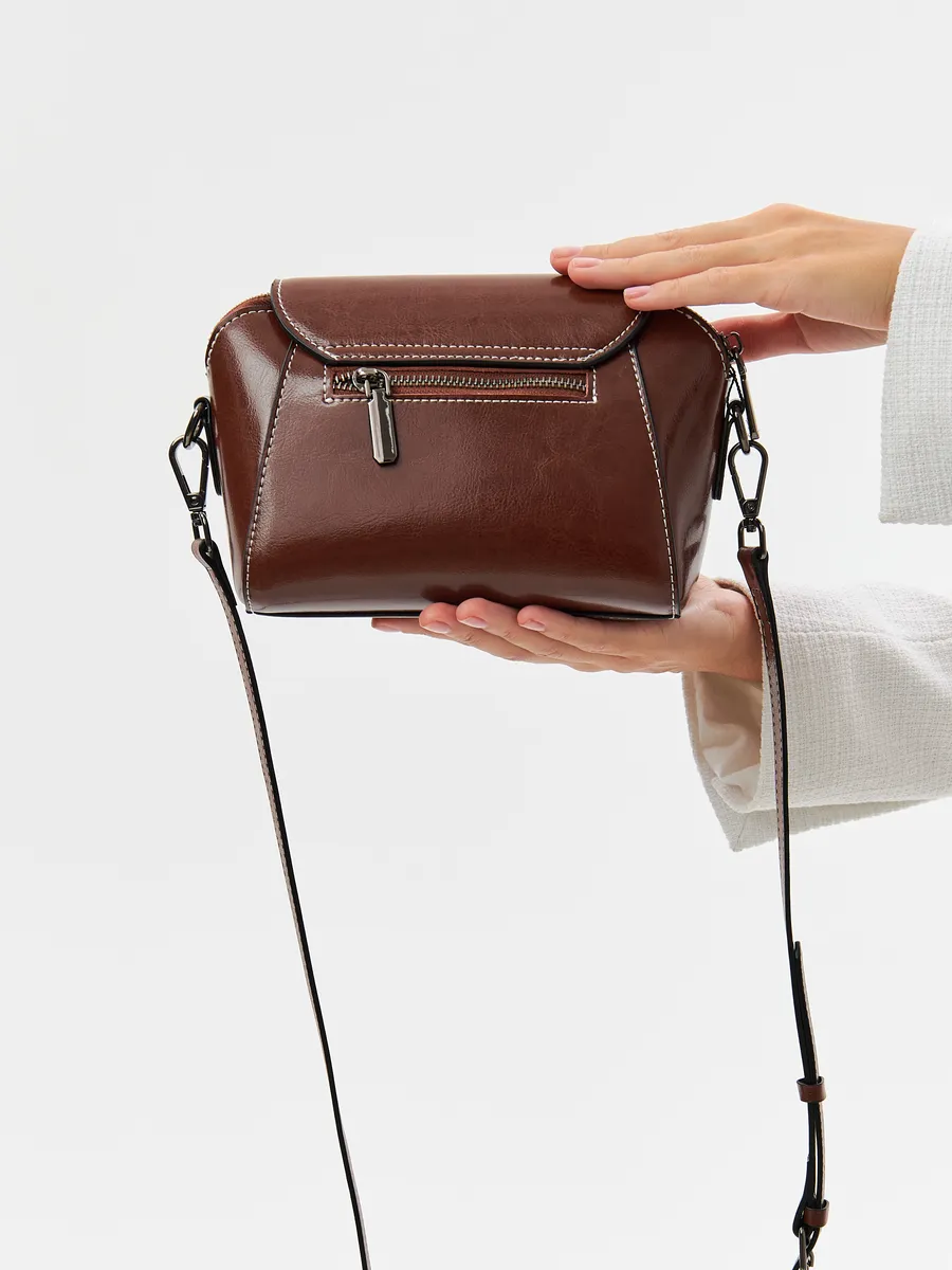 Bolsa Transversal Pequena Couro Daisy