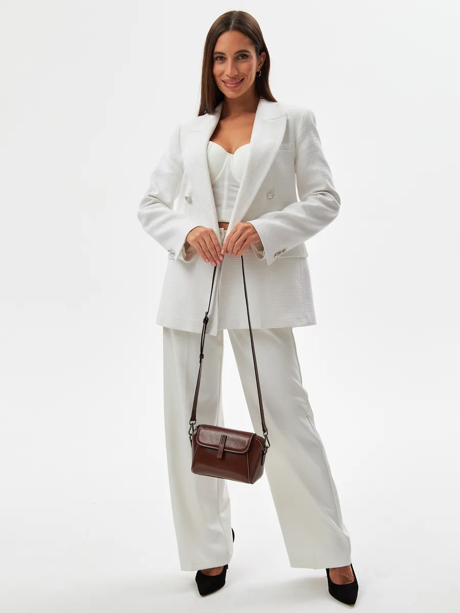 Bolsa Transversal Pequena Couro Daisy