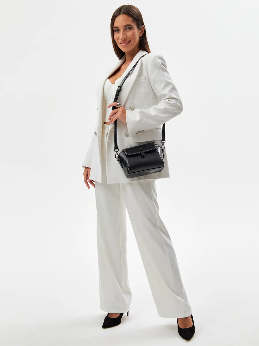 Bolsa Transversal Pequena Couro Daisy