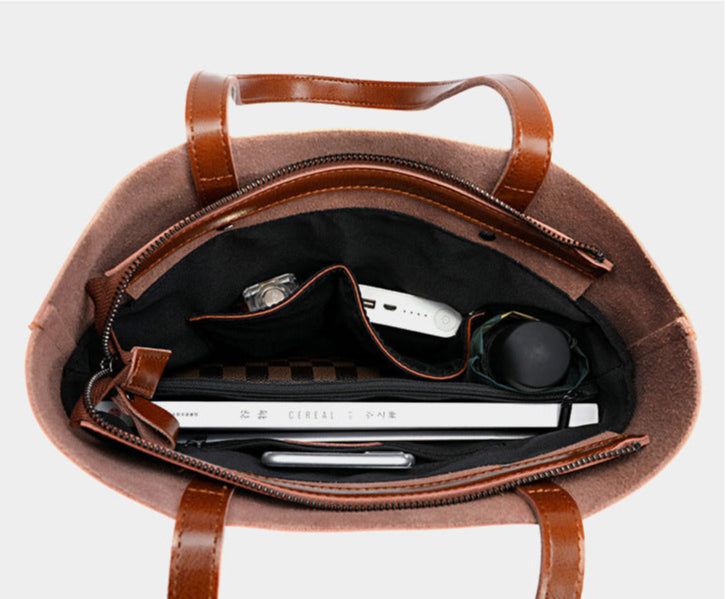 Bolsa Tote Grande Couro Legítimo Viena