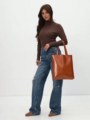 Bolsa Tote Grande Couro Legítimo Viena