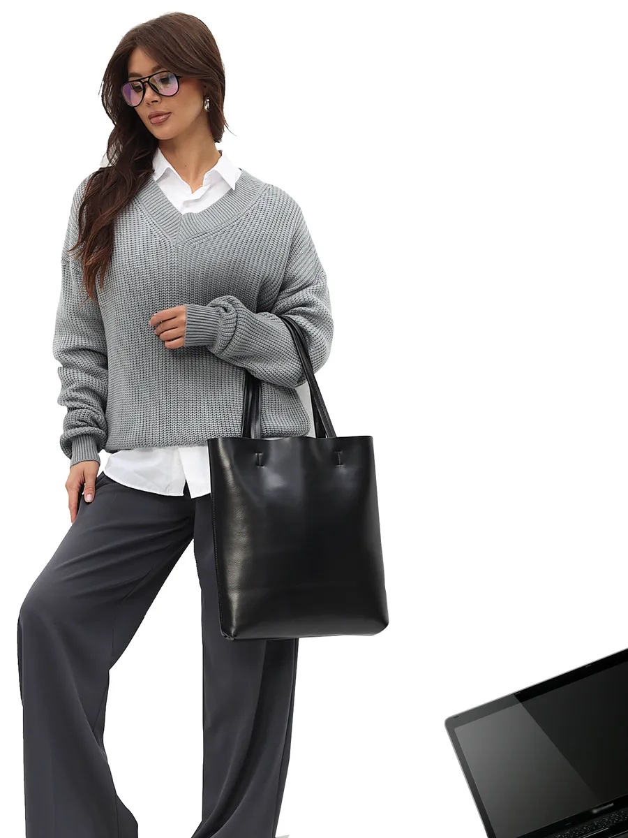 Bolsa Tote Grande Couro Legítimo Viena