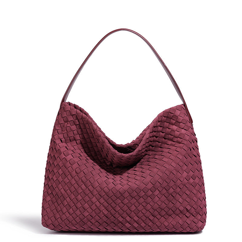 Bolsa Grande Trançada Suede Evelyn