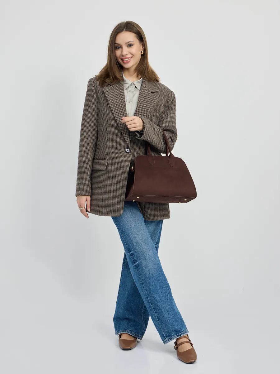 Bolsa Tote Grande Suede Hazel