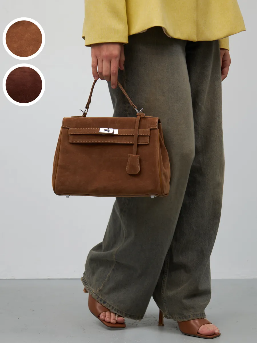 Bolsa Classic Média Suede Madri
