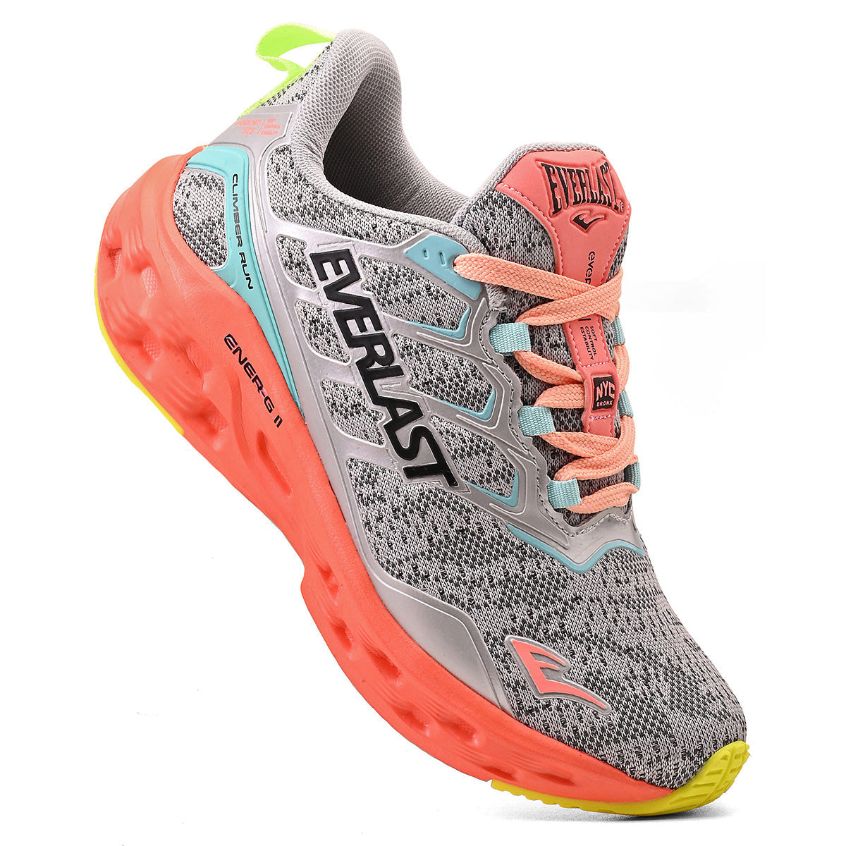 LANÇAMENTO  - Tênis de Corrida Everlast Climber Run - Cinza / Rosa - Feminino