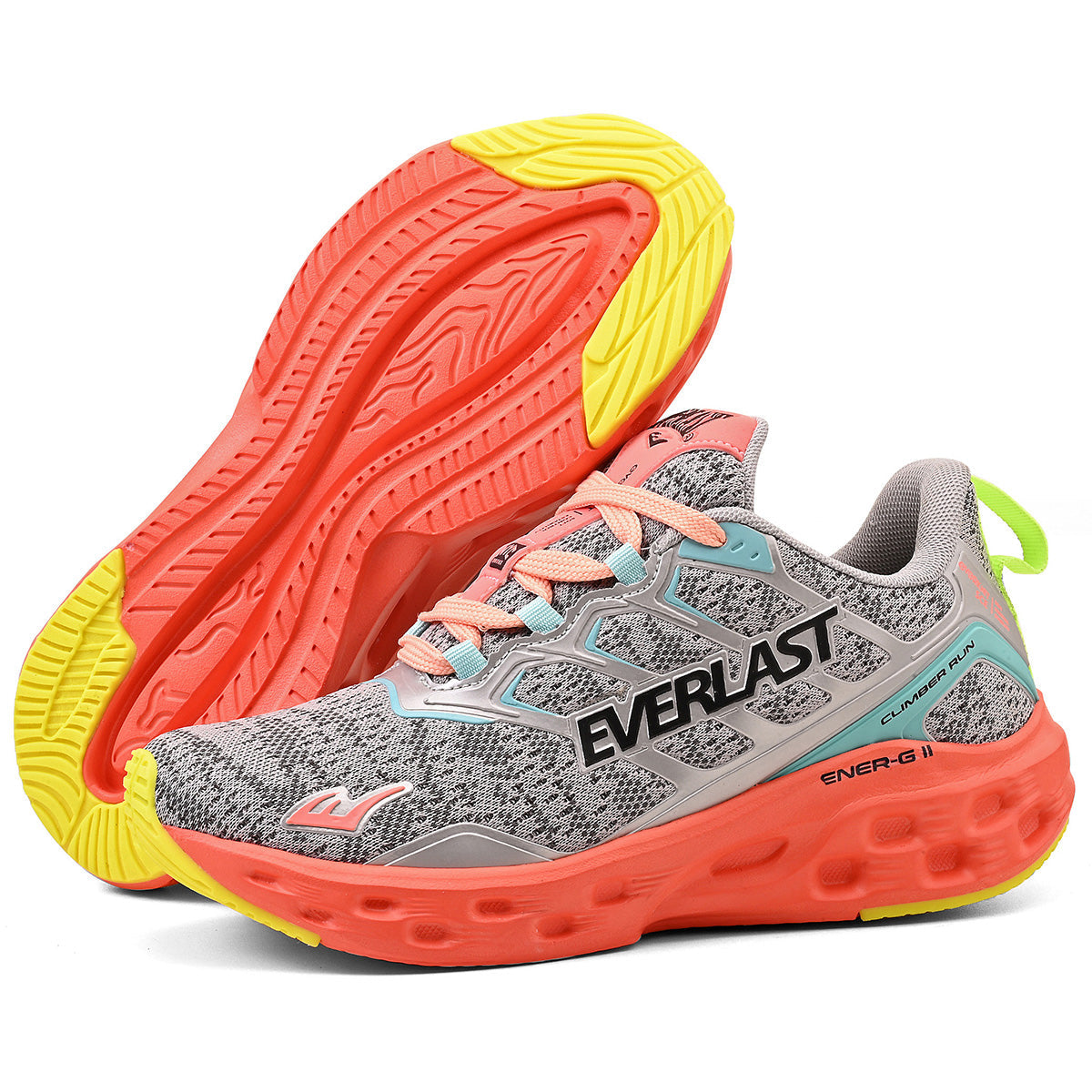 LANÇAMENTO  - Tênis de Corrida Everlast Climber Run - Cinza / Rosa - Feminino