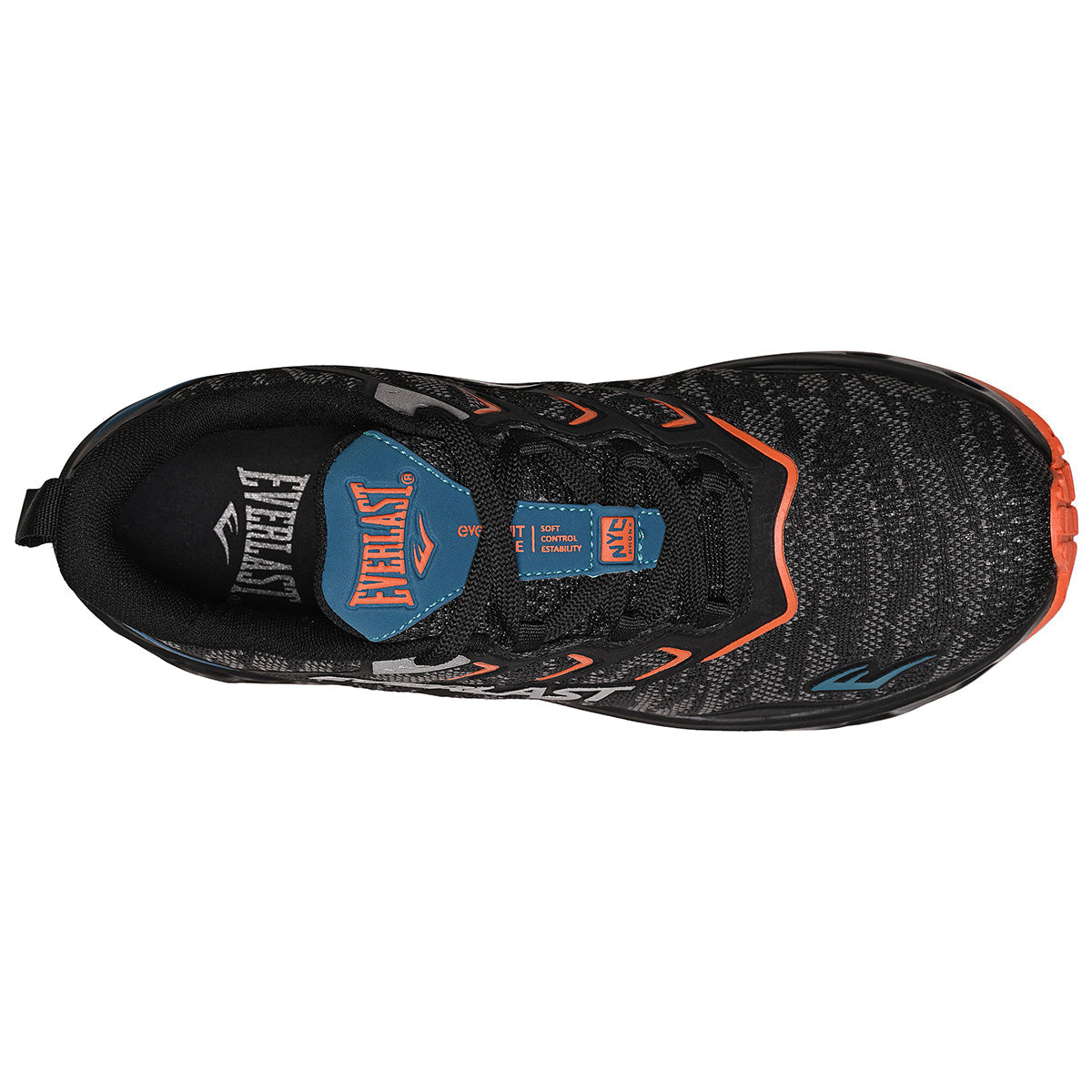 LANÇAMENTO - Tênis de Corrida Everlast Climber Run - Preto / Laranja - Unissex