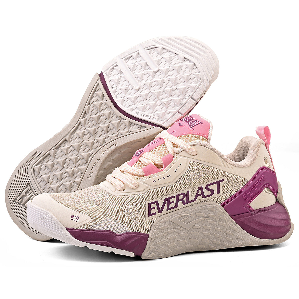 LANÇAMENTO - Tênis de Cross/Treino Everlast Climber Ultra - Bege / Rosa - Feminino