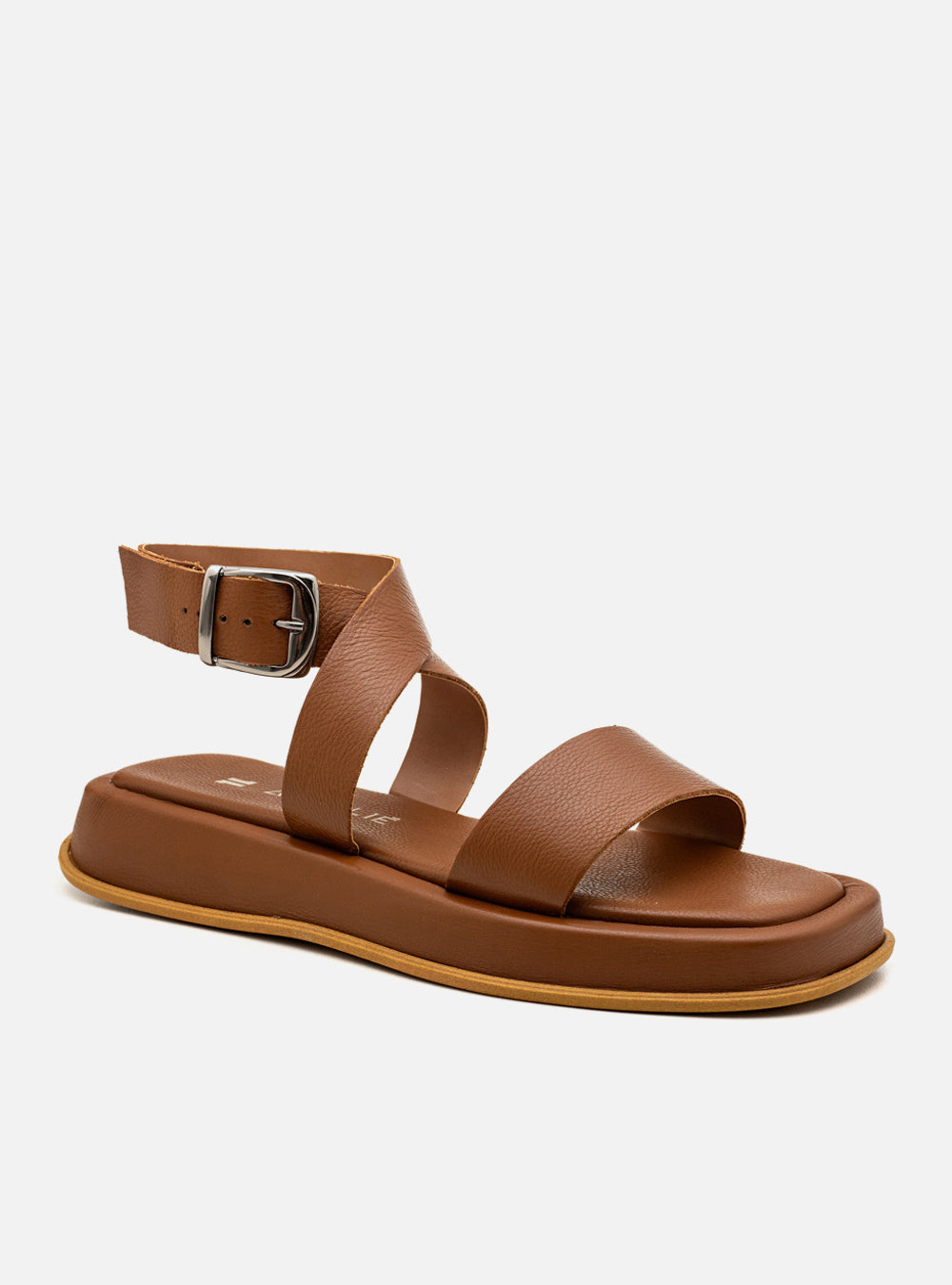 Flatform em Couro Fresh Rafaela Caramelo