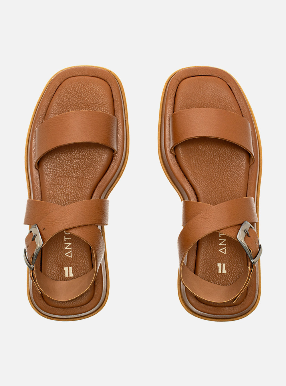 Flatform em Couro Fresh Rafaela Caramelo