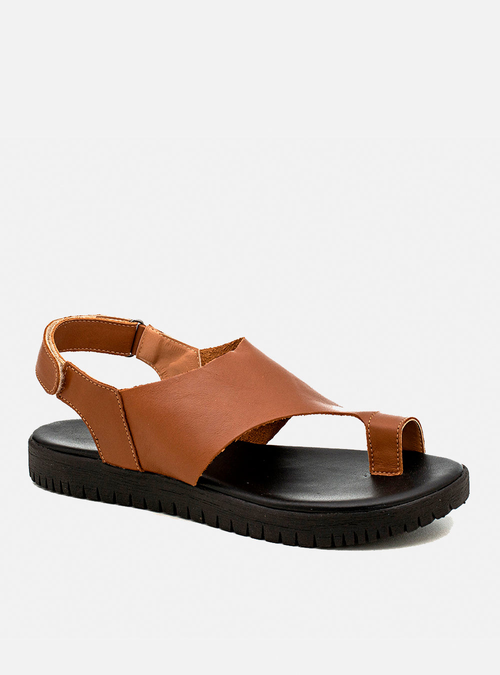 Flatform em Couro Lux Sophia Caramelo