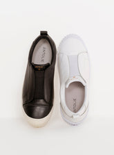 Kit Duo Tênis Slip On | Tênis em Couro Slip On Preto + Branco