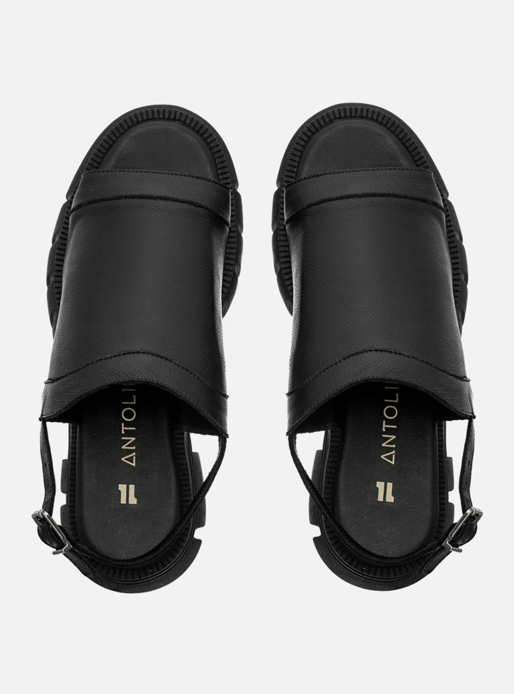 Sandália em Couro com Plataforma Maitê Preto