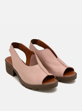 Sandália em Couro Style Valentina Nude